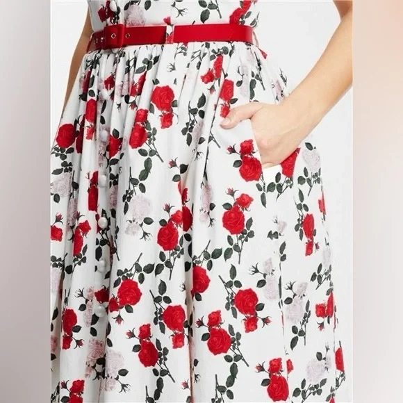 Collectif Jemima Rose Dance Swing Dress - Picture 2 of 13